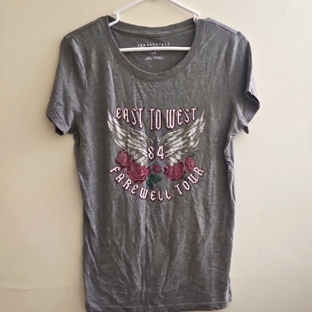 Aeropostale Gray Graphic Tee‎